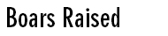 Boars Raised